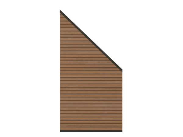 SYSTEM NEO Platinum Zaun-Anschluss teak-braun