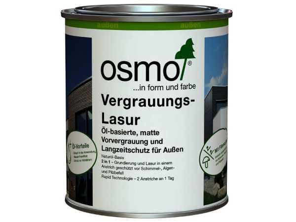 Vergrauungslasur für Außen lavagrau