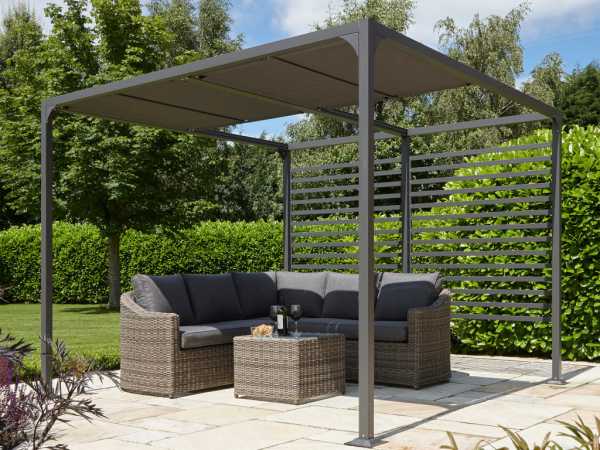 Aluminium-Pergola "Florence 3x3" dunkelgrau