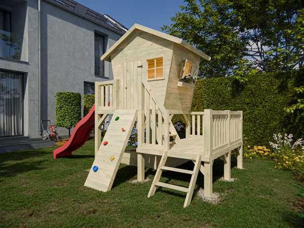 Stelzenhaus Big Birdy KDI inkl. Rutsche rot