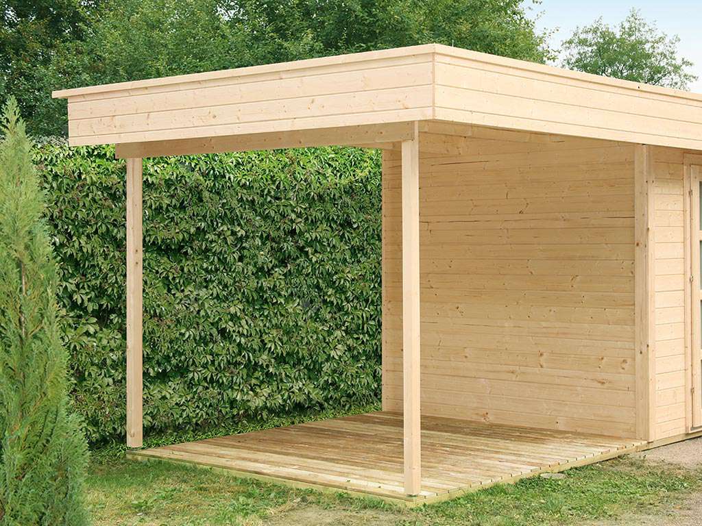 Seitendach Set für Gartenhaus Varianta 28 mm naturbelassen Gartenhaus