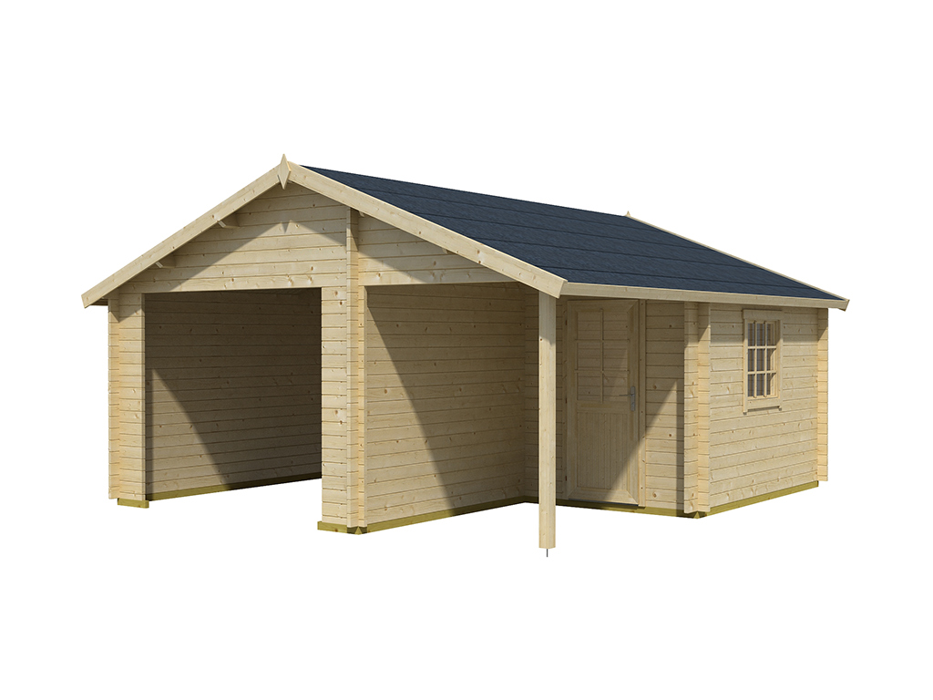 Garage Nevis 44 mm carbongrau | Einzelgaragen | Garagen & Garagentore |  Gartenbauten | Garten | Holzprofi24