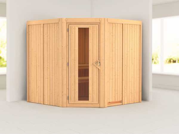 Systemsauna Jarin Holztür mit Isolierglas