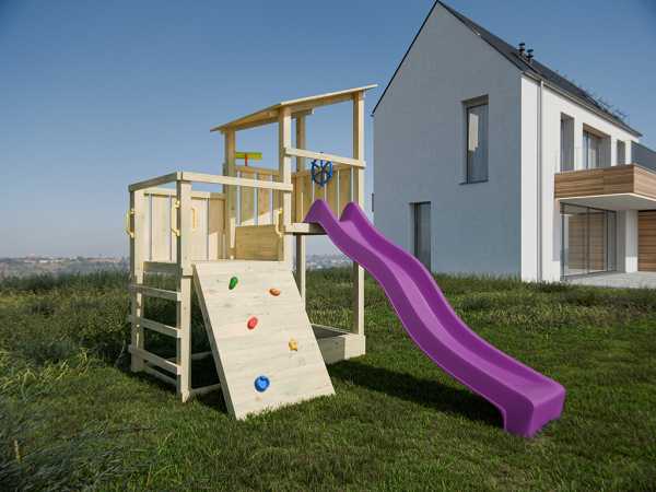 Spielturm Big Pirate KDI inkl. Rutsche pink
