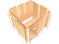 Vorschau: Sauna Systemsauna Siirin mit Dachkranz, inkl. 9 kW Ofen mit externer Steuerung Vorschau: Sauna Systemsauna Siirin mit Dachkranz, inkl. 9 kW Ofen mit externer Steuerung