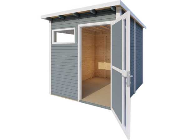 Gartenhaus Punta 2 19 mm hellgrau