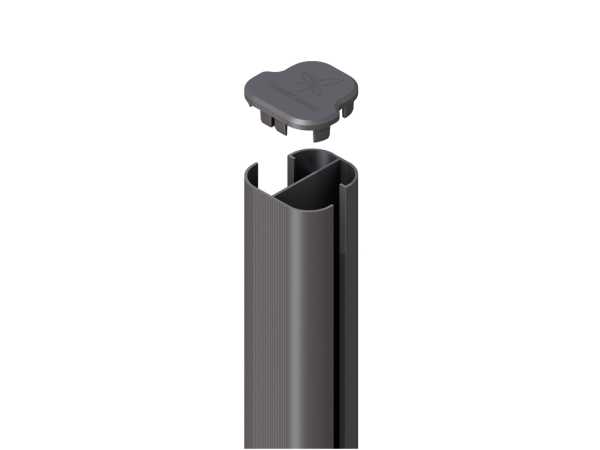Eckpfosten mit Pfostenkappe SYSTEM basic anthrazit erdverbau
