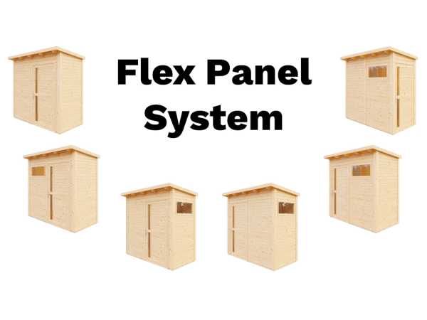 Gartenhaus Punta 1 19 mm hellgrau