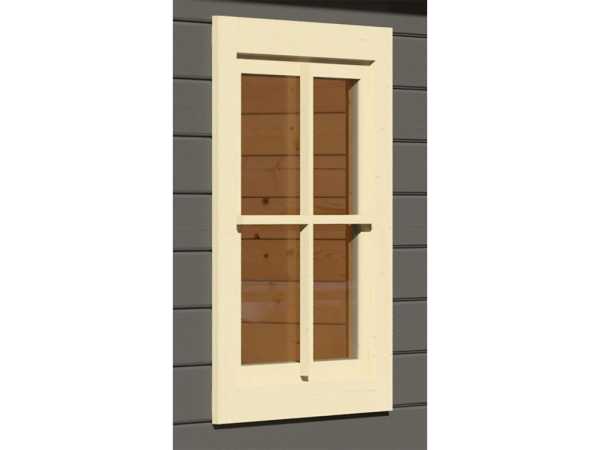 Fenster elfenbeinweiß für 28 mm Gartenhaus oder Pavillon