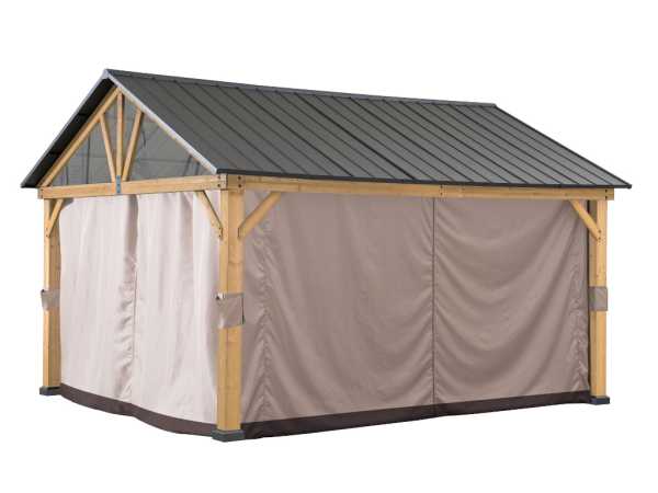 Vorhang für Zedernholz-Gazebo 335 cm x 399 cm