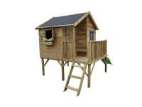 Vorschau: Stelzenhaus Brüssel KDI inkl. Rutsche grün Vorschau: Stelzenhaus Brüssel KDI inkl. Rutsche grün