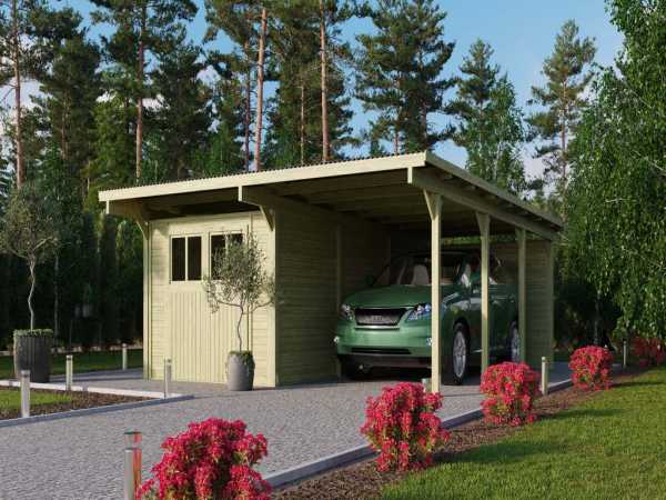 Carport SPARSET Flachdachcarport 3 kdi