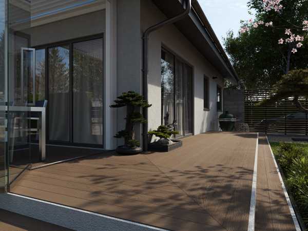 Terrassendielen WPC Premium dunkelbraun