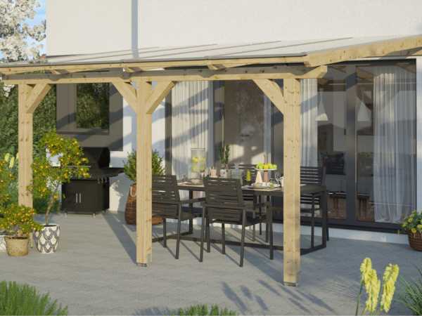 Terrassenüberdachung Andria naturbelassen