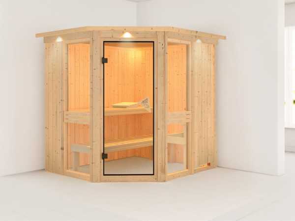 Sauna Systemsauna Amelia 1 mit Dachkranz