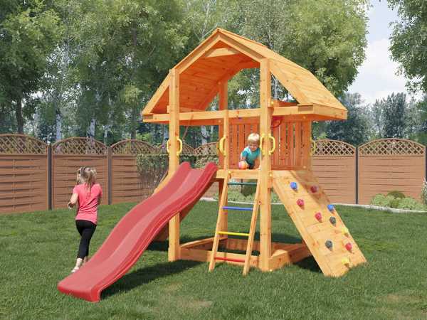 Spielturm Buffalo teakfarben