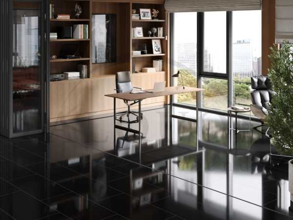 Vinylboden The Floor SPC Stone Schwarz U190 Fliese