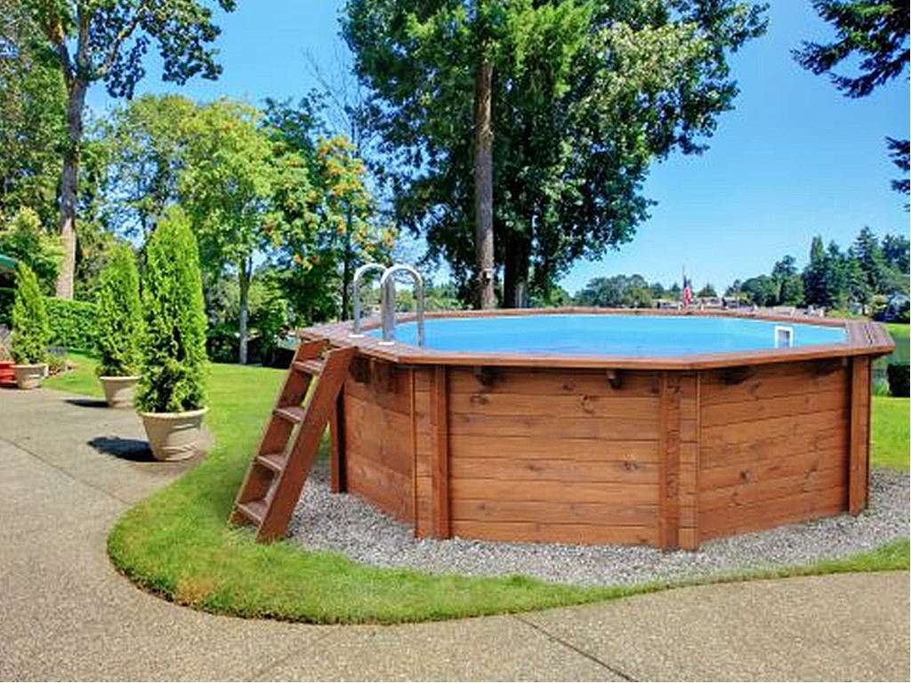 Holzpool "Java" Komplett Set Pro Ø 3,55 m Holzpools Pools Pools