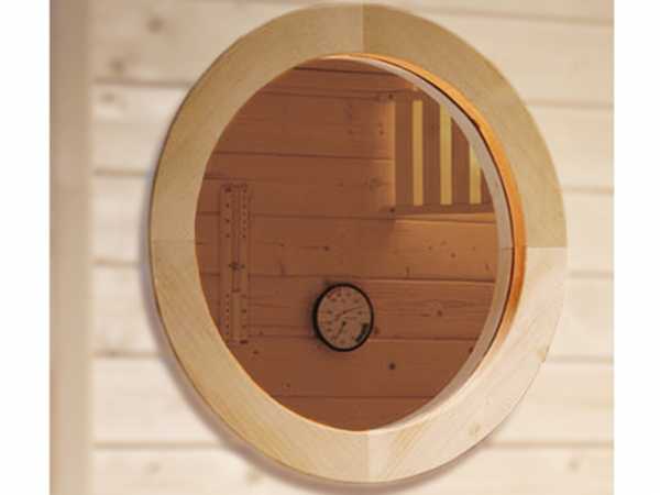 Rundfenster für 45 mm Massivholzsaunen