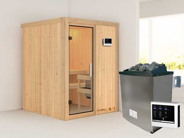 Sauna Systemsauna Norin, inkl. 9 kW Ofen mit externer Steuerung