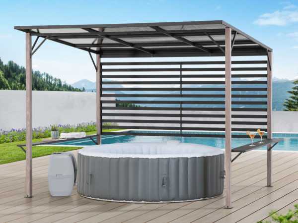 Stahl-Whirlpool-Pergola DENALI – 252 x 282 cm