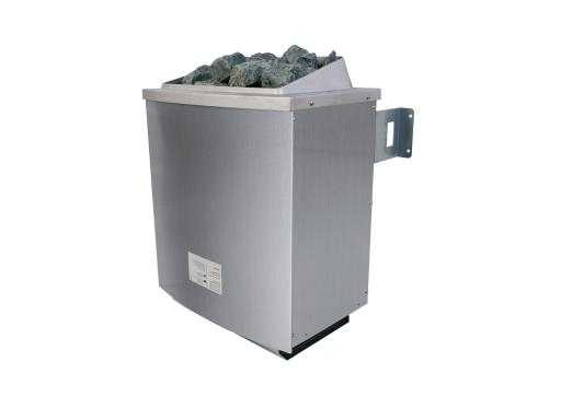 Gartensauna Lene 6 terragrau SPARSET 9kW Ofen und ext. Strg