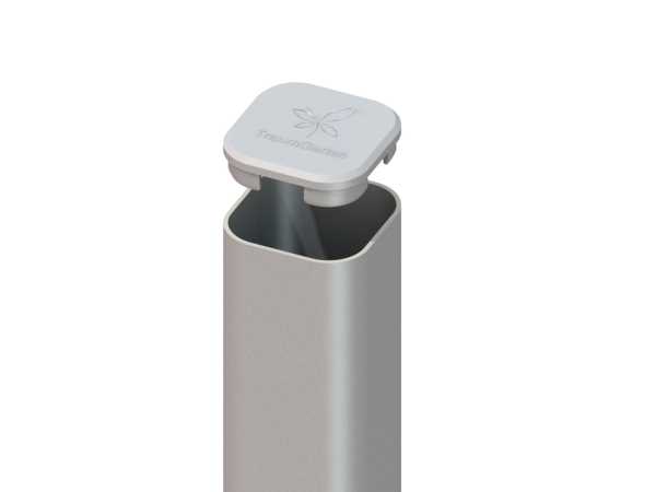 Metallpfosten Silber Erdverbau
