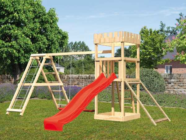 Spielturm Ritterburg Löwenherz SET naturbelassen