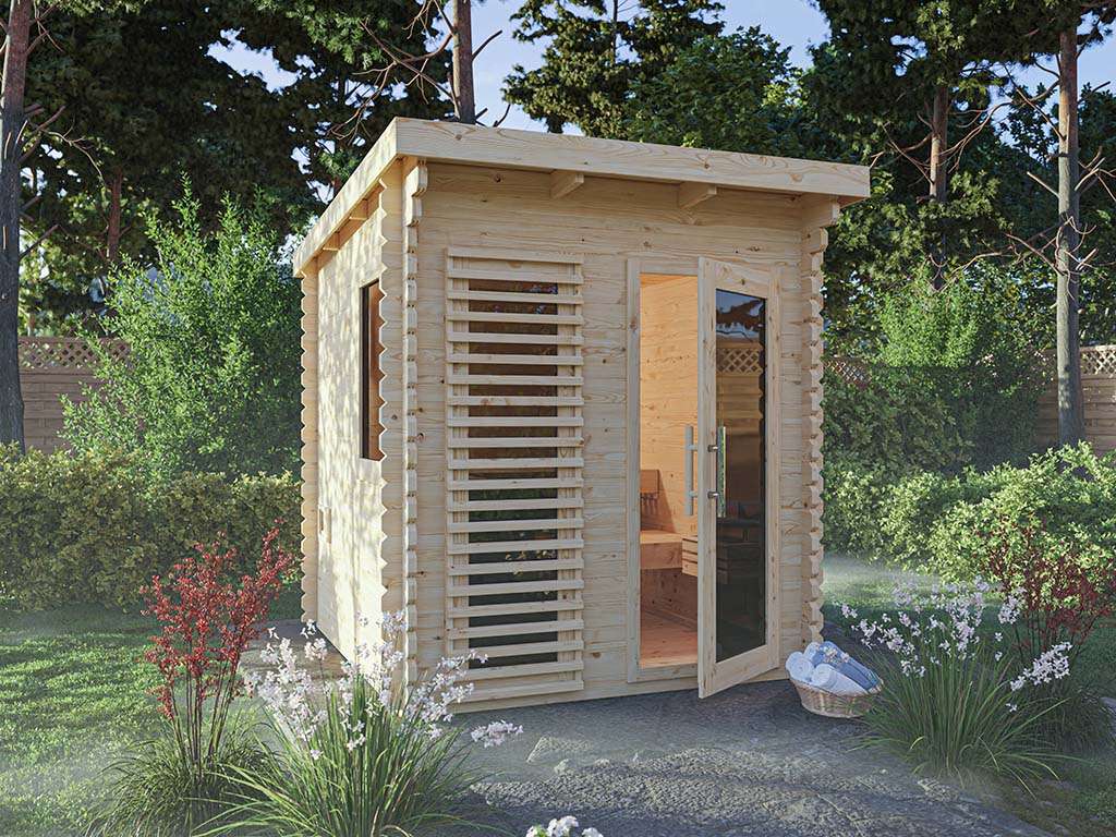 Gartensauna Komplettset (mit Ofen) Holzprofi24