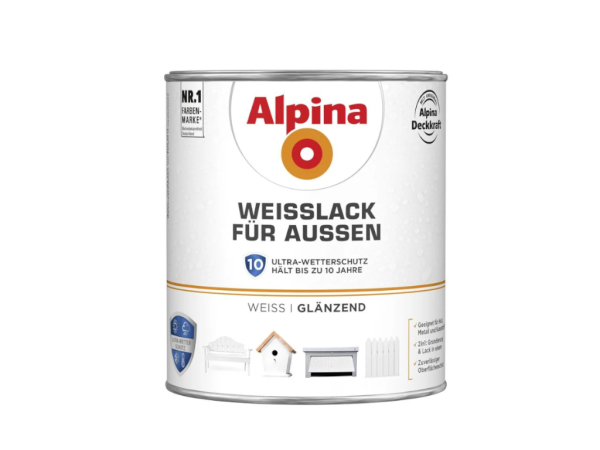 Weißlack für Außen Glänzend
