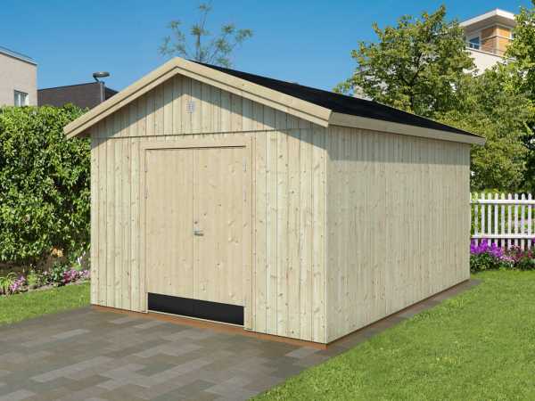 Gerätehaus Blockbohlenhaus Martin 13,6 m² 18+70 mm naturbelassen