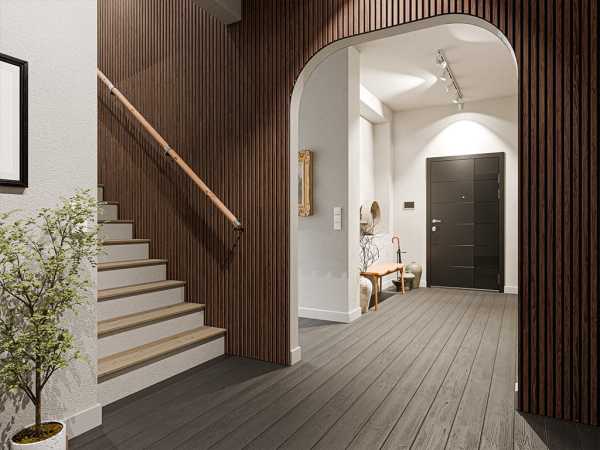 Akustikpaneele Wandverkleidung Smoke Oak 240 cm Filz schwarz