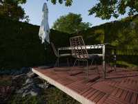 Vorschau: Terrassenfliese Akazie Holzfliese dunkel geölt Vorschau: Terrassenfliese Akazie Holzfliese dunkel geölt