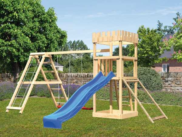 Spielturm Ritterburg Löwenherz SET naturbelassen