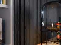 Vorschau: Akustikpaneele Wandverkleidung Black Oak 120 cm Filz schwarz Vorschau: Akustikpaneele Wandverkleidung Black Oak 120 cm Filz schwarz