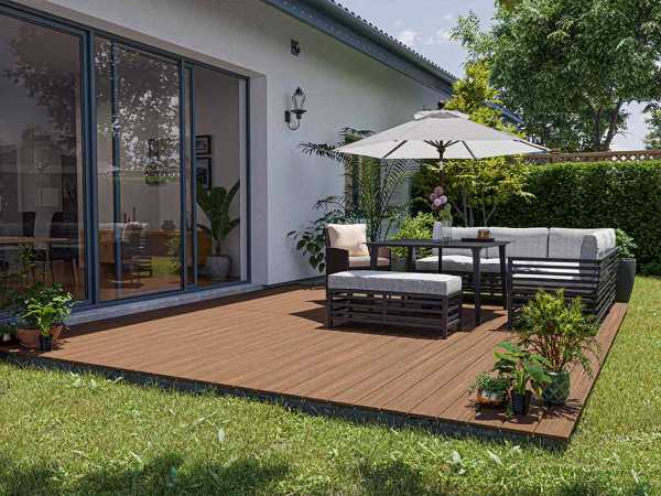 Terrassendiele WPC Holzoptik Teak