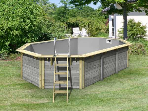 Holzpool Modell 4X 38 mm Wassergrau SPARSET Zubehöre