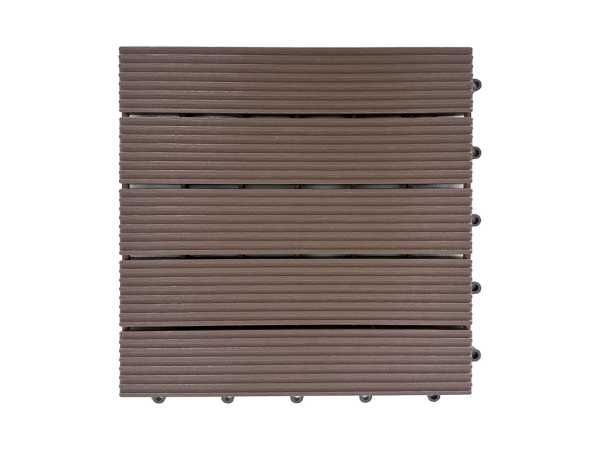 Terrassenfliese 30 x 30 aus Kunststoff Hellbraun