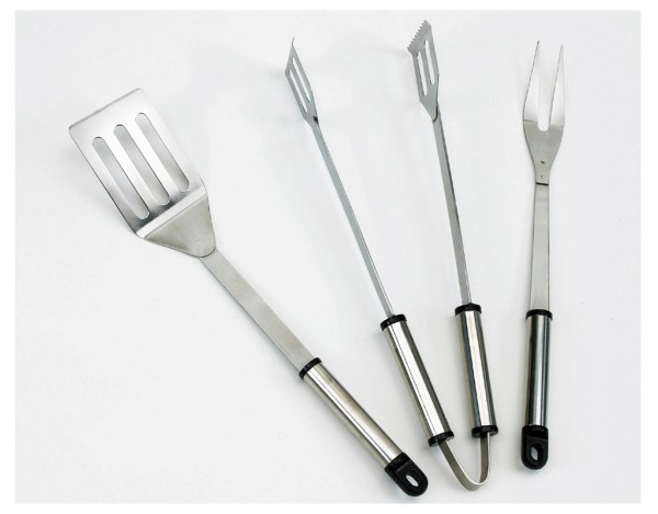 Grillbesteck 3-teilig, Edelstahl