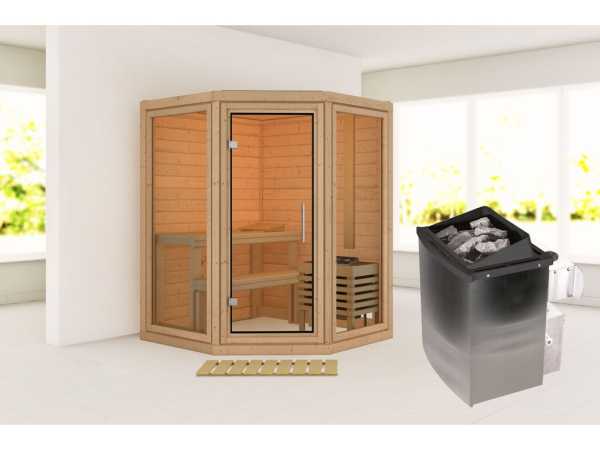 Sauna Yuma SET mit Ofen 9 kW, integrierter Steuerung