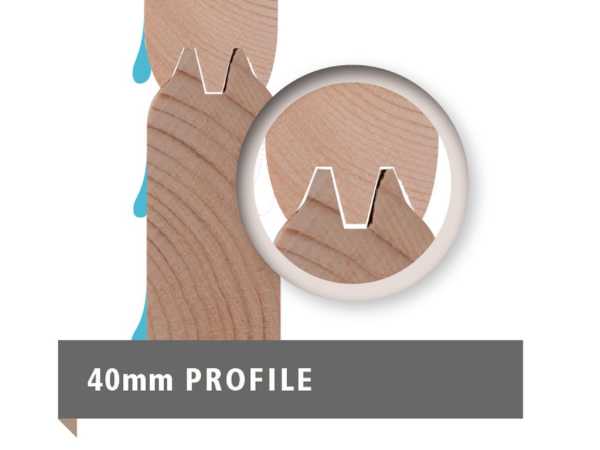 Saunahaus Mainburg 5 terragrau 38 mm