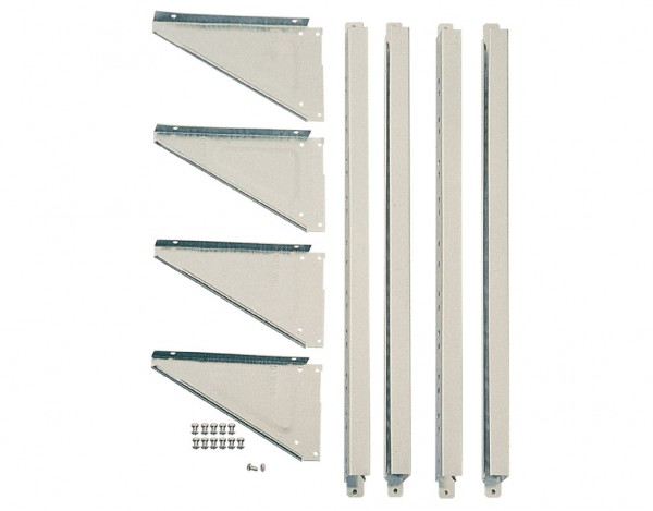 Metallgerätehaus Zubehör Regalset ohne Böden für Gerätehäuser SS 404