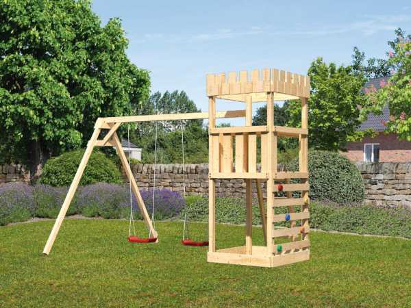 Spielturm Ritterburg Löwenherz SET naturbelassen