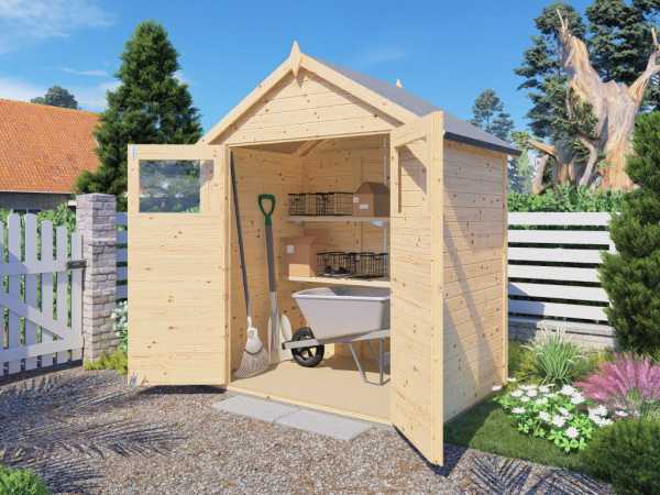 Gartenhaus Sylta 1 14 mm natur