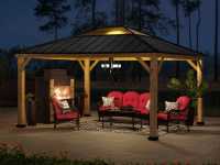 Vorschau: Zedernholz-Gazebo ERNIR – 393 cm x 452 cm Vorschau: Zedernholz-Gazebo ERNIR – 393 cm x 452 cm