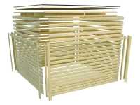 Vorschau: Gartenhaus SET Qubic 2 CLASSIC 19 mm terragrau inkl. Anbaudach Vorschau: Gartenhaus SET Qubic 2 CLASSIC 19 mm terragrau inkl. Anbaudach