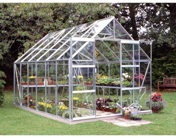 Gewächshaus "Magnum" 128 9,9 m² 3 mm Blankglas alu