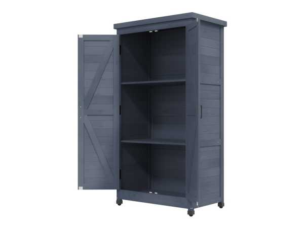 Geräteschrank "John" dunkelgrau für Innen- und Außenbereich