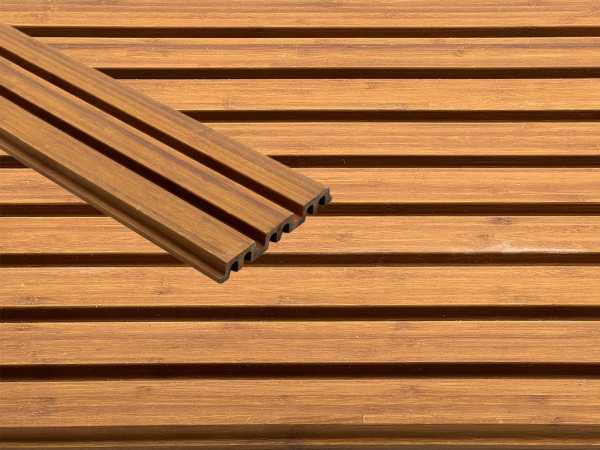 Fassadenverkleidung Bambus Rhombusoptik breit, für den Außenbereich