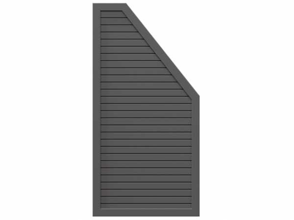 Sichtschutzzaun DESIGN RHOMBUS Abschlusselement Anthrazit